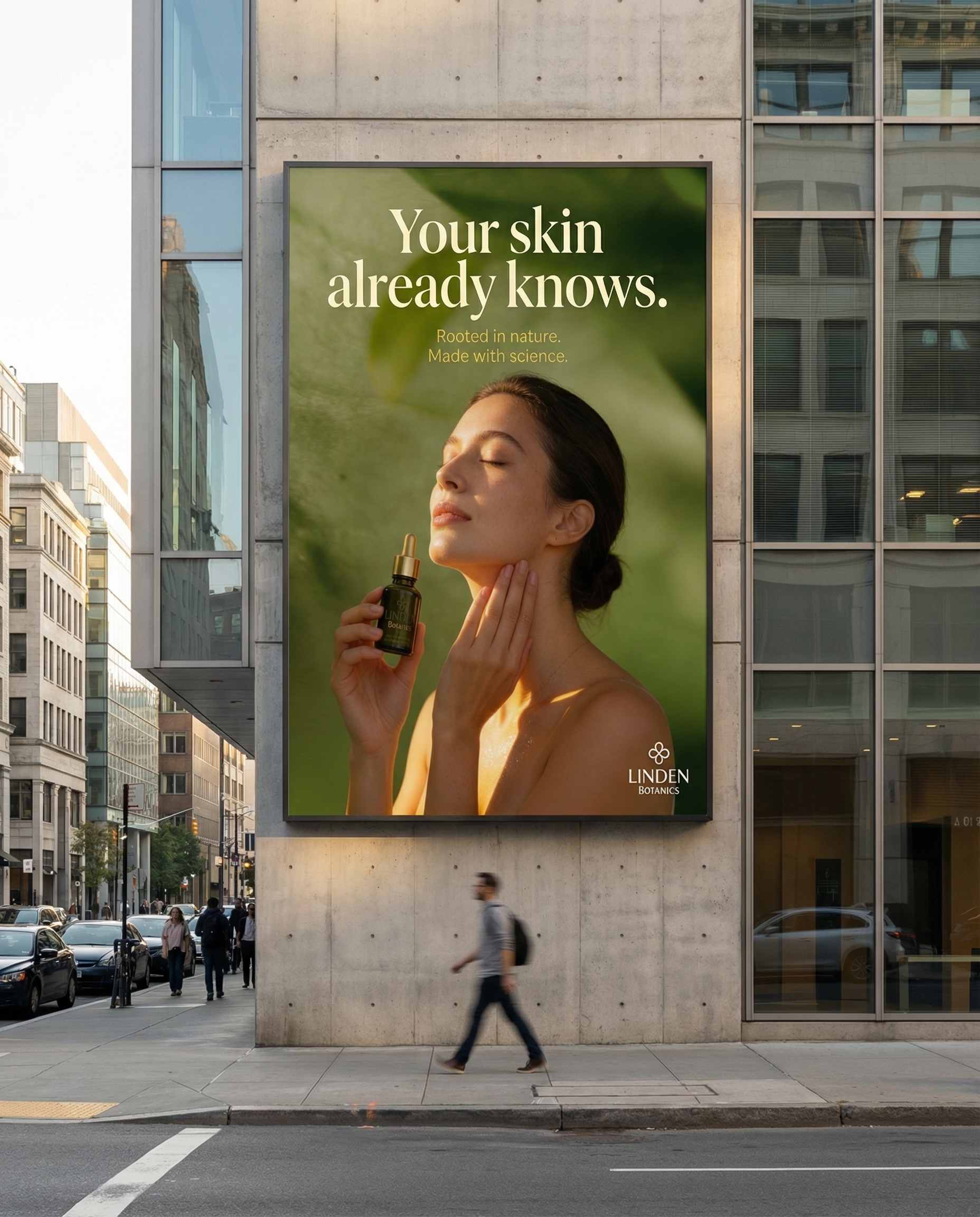 Billboard mockup on street